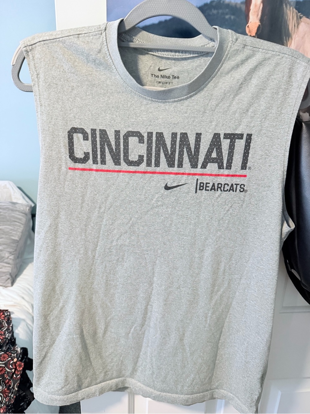 Nike Light Gray Cincinnati Bearcats Sleeveless Tank